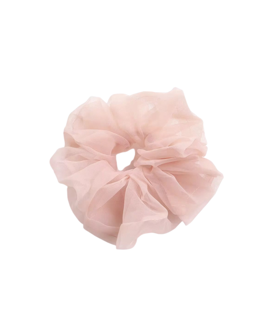 XL Blush Organza Scrunchie -